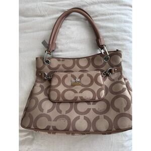 Brown Tote Bag with small pouch attached